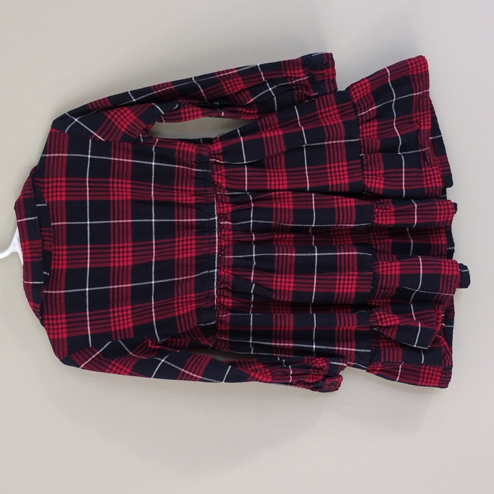 OshKosh B'gosh Toddler Girls Plaid Long Sleeve Dress Size 3T - Picture 3 of 5